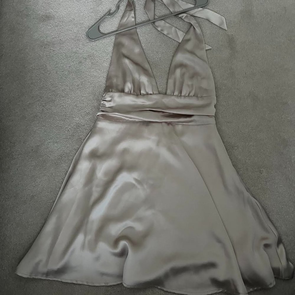 Garage Halter Mini Formal Dress